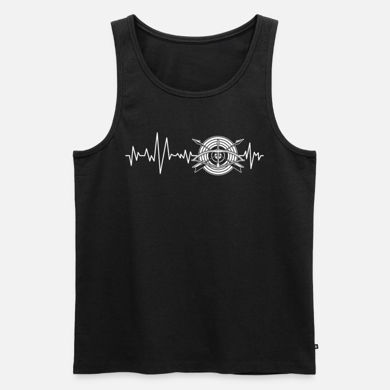 Arc 3D ECG Longbow - Débardeur bio Premium Homme - noir