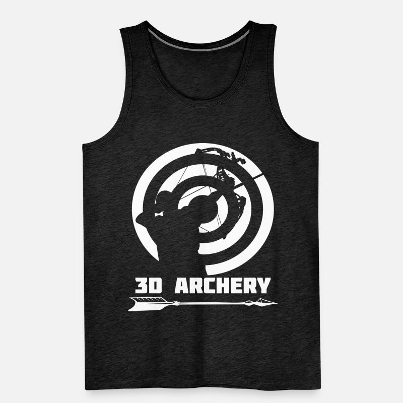 3D Archery Arc Recourbé Feuille composée Débardeur bio Premium Homme