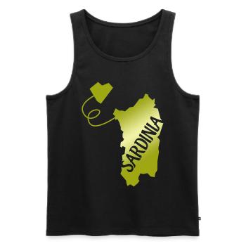 Sardegna Sardinia Heart Sardinia - Men's Premium Organic Tank Top - black - Front - AI Model Male 178 light (178cm)