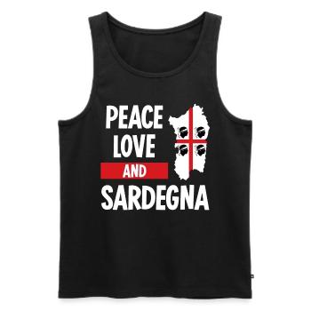 Sardegna Sardinia Flag Sardinia - Men's Premium Organic Tank Top - black - Front - AI Model Male 178 light (178cm)