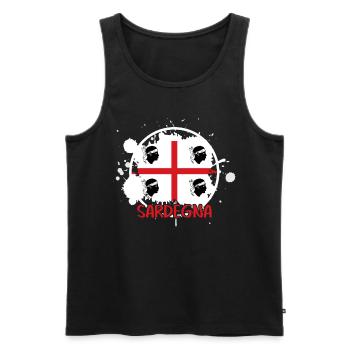 Sardegna Flag Sardinia Sardinia - Men's Premium Organic Tank Top - black - Front - AI Model Male 178 light (178cm)