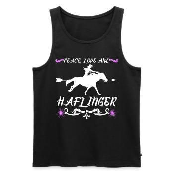 Haflinger Pferd - Männer Premium Bio Tank Top - Schwarz - Vorne - Michal (187cm)