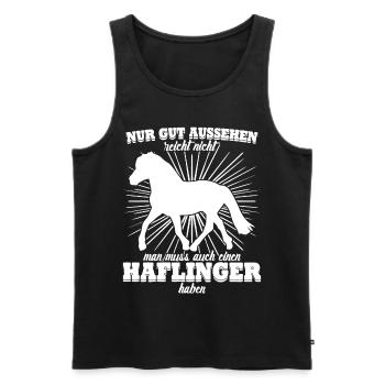 Haflinger Pferd Haflingers - Männer Premium Bio Tank Top - Schwarz - Vorne - Michal (187cm)