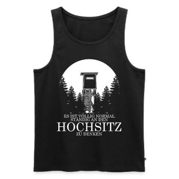 Jägerin Jagd Jäger Hochsitz Jagen - Männer Premium Bio Tank Top - Schwarz - Vorne - Michal (187cm)