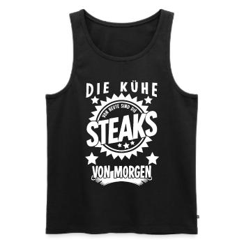 Metzger Metzgerei Steaks Fleischer - Männer Premium Bio Tank Top - Schwarz - Vorne - Michal (187cm)