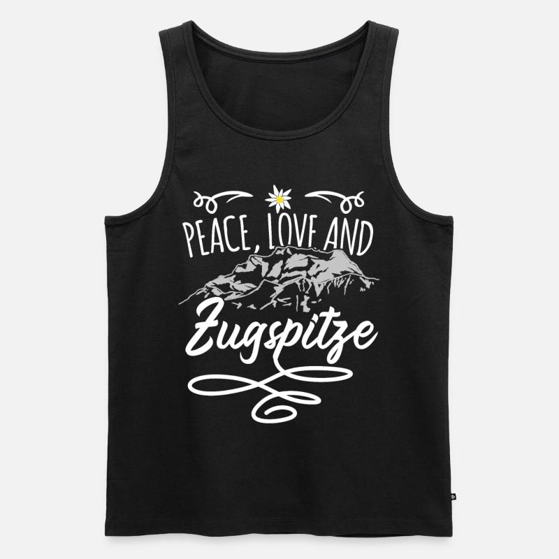 Zugspitze - Männer Premium Bio Tank Top - Schwarz