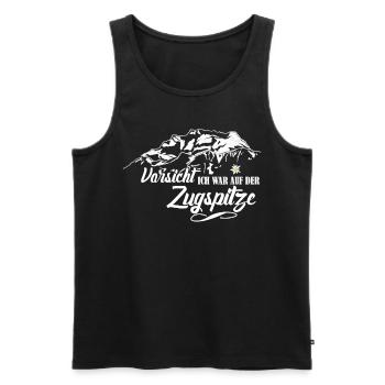 Zugspitze Berge Bergsteiger - Männer Premium Bio Tank Top - Schwarz - Vorne - Michal (187cm)