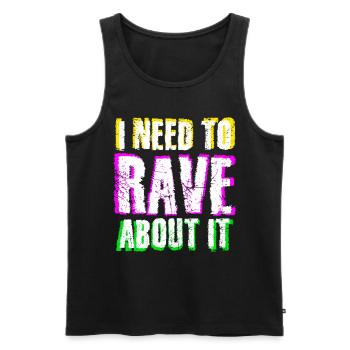 Raver Festival Techno Rave - Männer Premium Bio Tank Top - Schwarz - Vorne - AI Model Male 178 light (178cm)