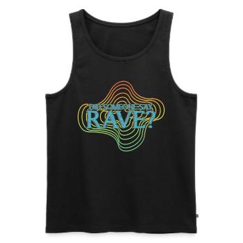 Raver Techno Rave Trance Hardtekk - Männer Premium Bio Tank Top - Schwarz - Vorne - AI Model Male 178 light (178cm)