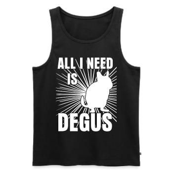 Degu I need Degus - Men's Premium Organic Tank Top - black - Front - AI Model Male 178 light (178cm)