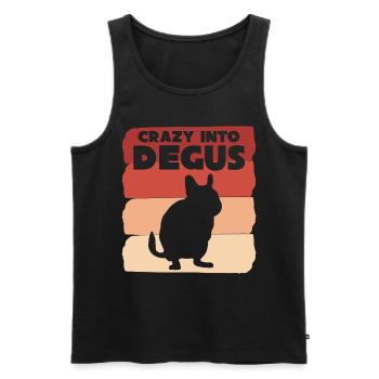 Degu Saying Degus - Men's Premium Organic Tank Top - black - Front - AI Model Male 178 light (178cm)