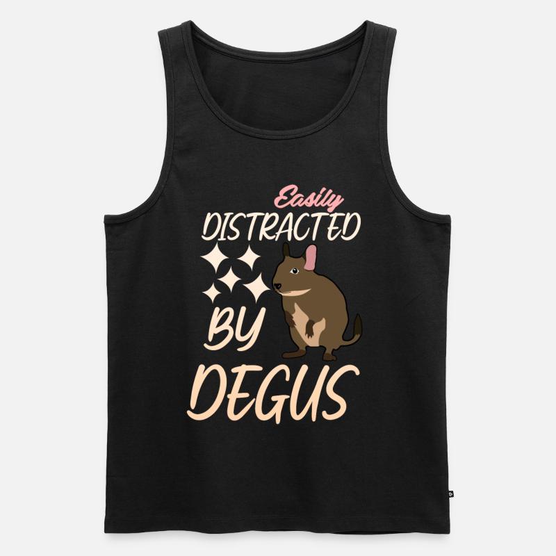 Degu Witz Degus - Männer Premium Bio Tank Top - Schwarz