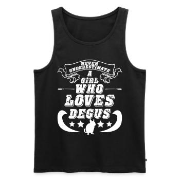 Degu Girl Degus - Men's Premium Organic Tank Top - black - Front - AI Model Male 178 light (178cm)