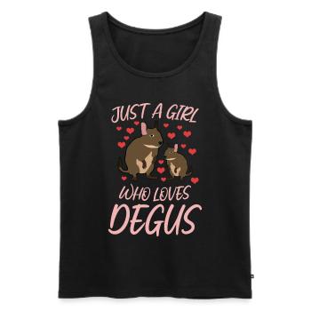 Degu Heart Degus - Men's Premium Organic Tank Top - black - Front - AI Model Male 178 light (178cm)