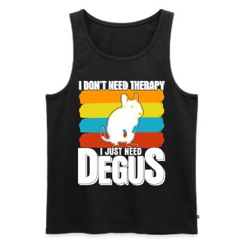 Degu Therapy Degus - Men's Premium Organic Tank Top - black - Front - AI Model Male 178 light (178cm)