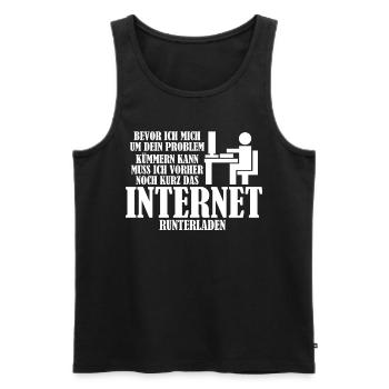 Informatik Vintage Internet Nerd Admin - Männer Premium Bio Tank Top - Schwarz - Vorne - Michal (187cm)