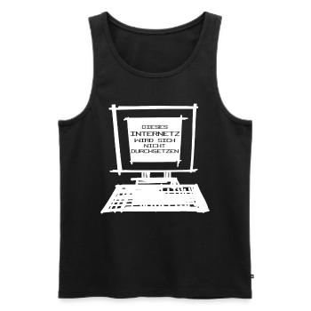 Informatik Vintage Internet Admin Nerd - Männer Premium Bio Tank Top - Schwarz - Vorne - Michal (187cm)