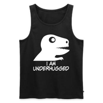 Câlins sans dinosaures sous-câlins Embrassez-moi - Débardeur bio Premium Homme - noir - Devant - Michal (187cm)