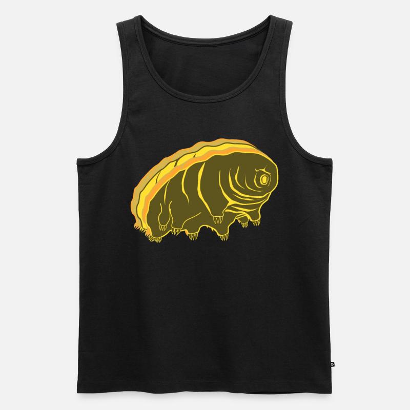 Tardigrade Wasserbär Retro Tardigrades - Männer Premium Bio Tank Top - Schwarz