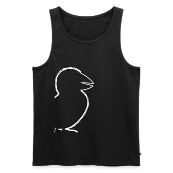 Puffin Outline Puffin puffins - Men's Premium Organic Tank Top - black - Front - Michal (187cm)