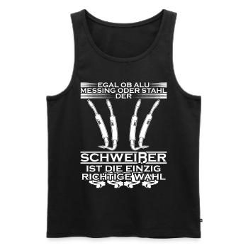 Schweißer Mechaniker Schlosser Schweißen - Männer Premium Bio Tank Top - Schwarz - Vorne - Michal (187cm)