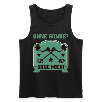 Sondeln Metalldetektor Detektor Sondler - Männer Premium Bio Tank Top - Schwarz - Vorne - AI Model Male 178 light (178cm)