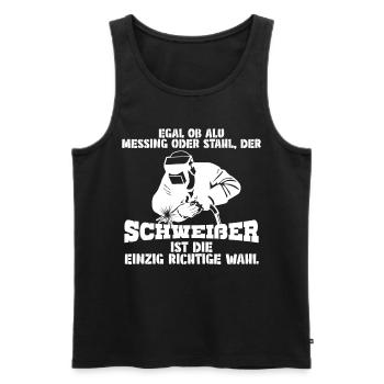 Schweißer Schlosser Mechaniker Schweißen - Männer Premium Bio Tank Top - Schwarz - Vorne - Michal (187cm)