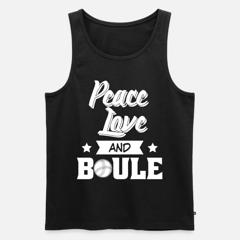 Boule Boulekugeln Petanque Witz Boccia - Männer Premium Bio Tank Top - Schwarz