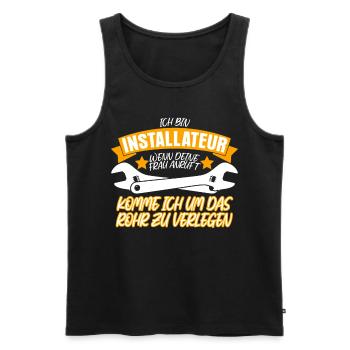 Heizungsbau Heizungsbauer Installateur - Männer Premium Bio Tank Top - Schwarz - Vorne - AI Model Male 178 light (178cm)