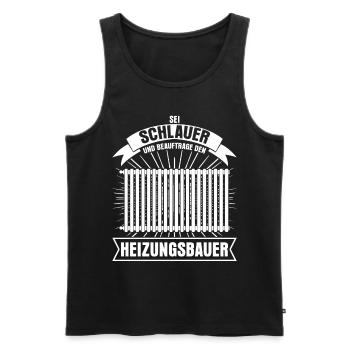 Heizungsbau Witz Heizungsbauer - Männer Premium Bio Tank Top - Schwarz - Vorne - AI Model Male 178 light (178cm)