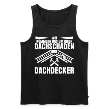 Dachdecker Dach decken Dachschaden - Männer Premium Bio Tank Top - Schwarz - Vorne - AI Model Male 178 light (178cm)