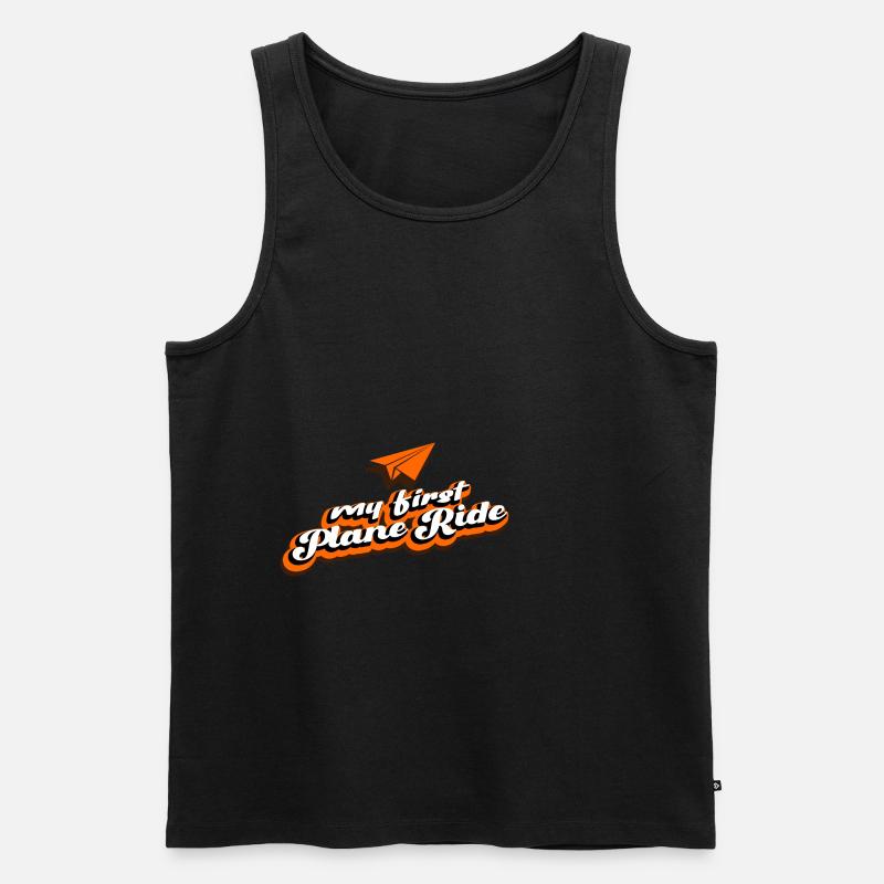 My First Plane Ride 34 - Männer Premium Bio Tank Top - Schwarz