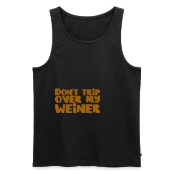Ne trébuchez pas sur mon Weiner 3 - Débardeur bio Premium Homme - noir - Devant - AI Model Male 178 light (178cm)
