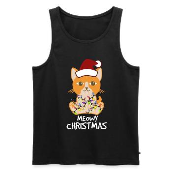 Weihnachten Katze Bengalkatze Siamkatze Geschenk - Männer Premium Bio Tank Top - Schwarz - Vorne - Michal (187cm)