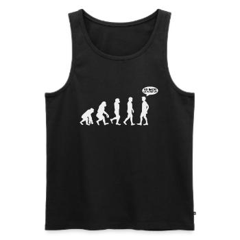 Evolution Umweltschutz Klimaschutz Erde Geschenk - Männer Premium Bio Tank Top - Schwarz - Vorne - AI Model Male 178 light (178cm)