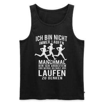 Laufen Jogging Spruch Ich Bin Nicht Immer Laufen - Männer Premium Bio Tank Top - Schwarz - Vorne - AI Model Male 178 light (178cm)