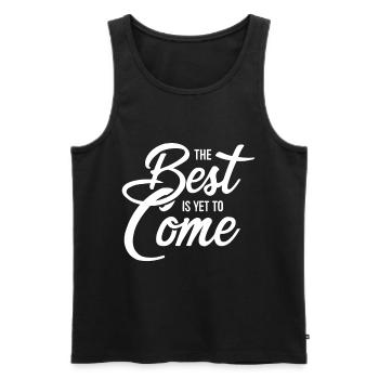 The Best Is Yet To Come - Débardeur bio Premium Homme - noir - Devant - AI Model Male 178 light (178cm)