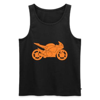 Motorrad Krad Töff Classic Bike Feuerstuhl Präsent - Männer Premium Bio Tank Top - Schwarz - Vorne - AI Model Male 178 light (178cm)
