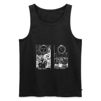 Soleil et Lune Tarot Opposites Hell - Débardeur bio Premium Homme - noir - Devant - AI Model Male 178 light (178cm)
