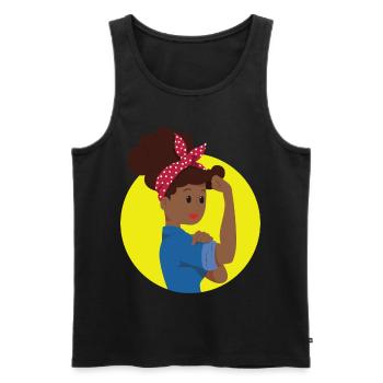 we can do it Black History - Men's Premium Organic Tank Top - black - Front - Michal (187cm)