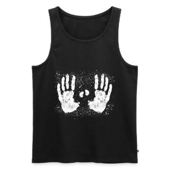 Climbing mountaineer bouldering magnesium gift - Men's Premium Organic Tank Top - black - Front - AI Model Male 178 light (178cm)