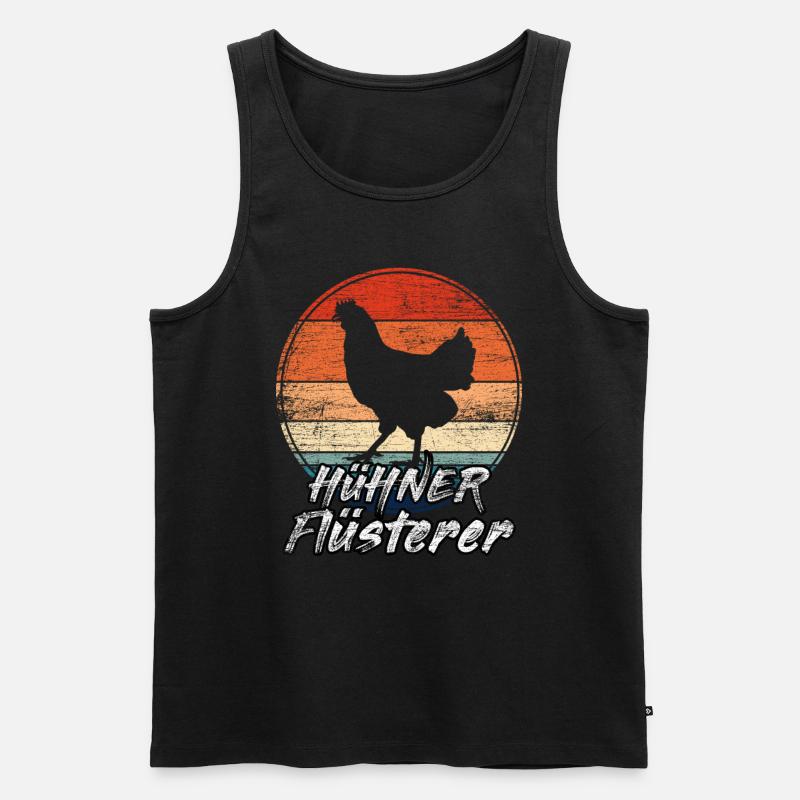 Hühner Flüsterer - Männer Premium Bio Tank Top - Schwarz