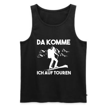 Skitour Skibergsteigen Tiefschnee Winter Geschenk - Männer Premium Bio Tank Top - Schwarz - Vorne - Michal (187cm)