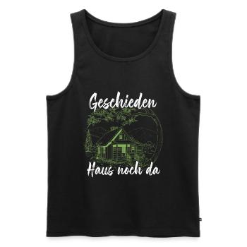 Geschiedene Scheidungsparty Scheidung Geschenk - Männer Premium Bio Tank Top - Schwarz - Vorne - AI Model Male 178 light (178cm)