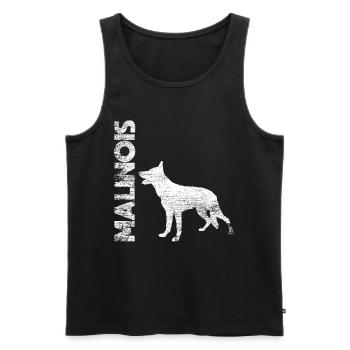 Belgian Malinois - Men's Premium Organic Tank Top - black - Front - Michal (187cm)