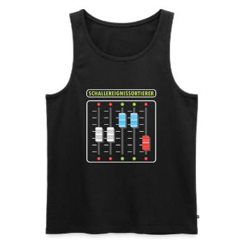 Sound event sorter Sound DJ Mixer Gift - Men's Premium Organic Tank Top - black - Front - AI Model Male 178 light (178cm)
