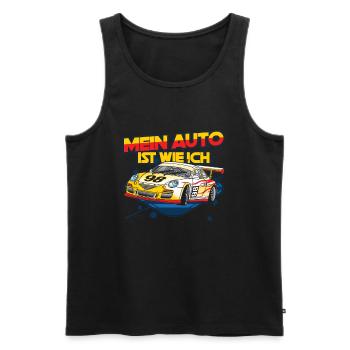 Auto Autofahrer Rennfahrer Fahrzeuge Geschenk - Männer Premium Bio Tank Top - Schwarz - Vorne - Michal (187cm)