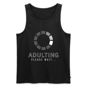 Adulting Enfin 18 ans 18ème cadeau d'anniversaire - Débardeur bio Premium Homme - noir - Devant - Michal (187cm)