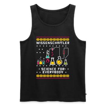 Weihnachtsgeschenk Wissenschaftler Wissenschaft - Männer Premium Bio Tank Top - Schwarz - Vorne - AI Model Male 178 light (178cm)