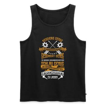 Mechaniker Definition Schrauber Werkstatt Geschenk - Männer Premium Bio Tank Top - Schwarz - Vorne - Michal (187cm)
